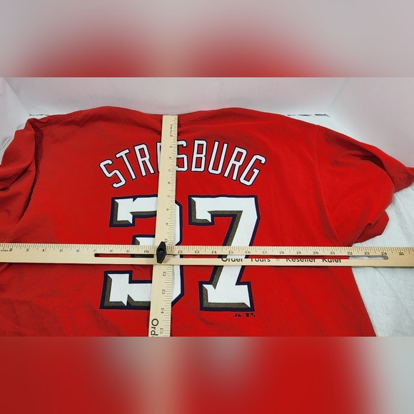 MAJESTIC WASHINGTON NATIONALS STEPHEN STRASBURG #37 ADULT XL RED - Picture 9 of 13